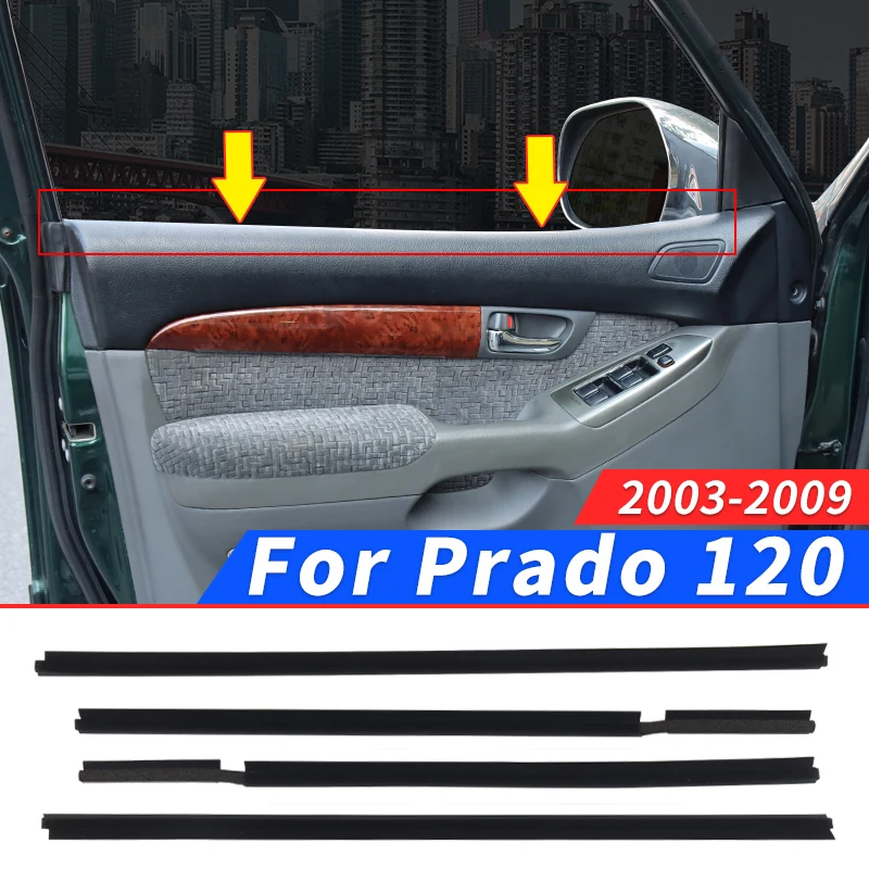 Tira selladora para ventana de coche, accesorio Interior para Toyota Land Cruiser Prado 2003, 2009, 2004, 2006, 120, LC120