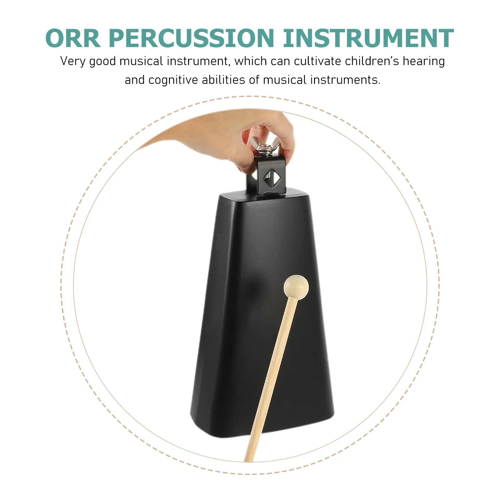 

Cowbell Musical Instrument Performance Handheld with Holder Football Professional Toy Instruments Iron Children Cowbells