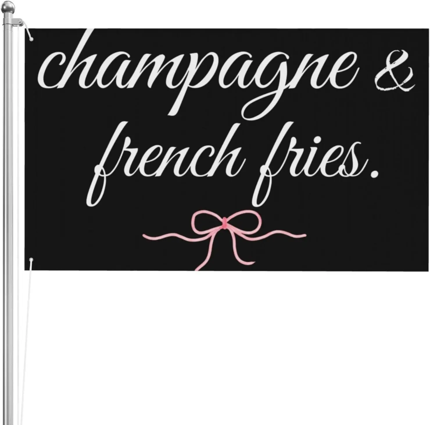 Flagicts 100% Polyester Champagne And French Fries Flags