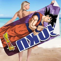 Toallas de playa de microfibra de secado rápido de Dragon Ball, toalla deportiva de dibujos animados de Anime, toalla de playa ligera y suave para nadar, regalo