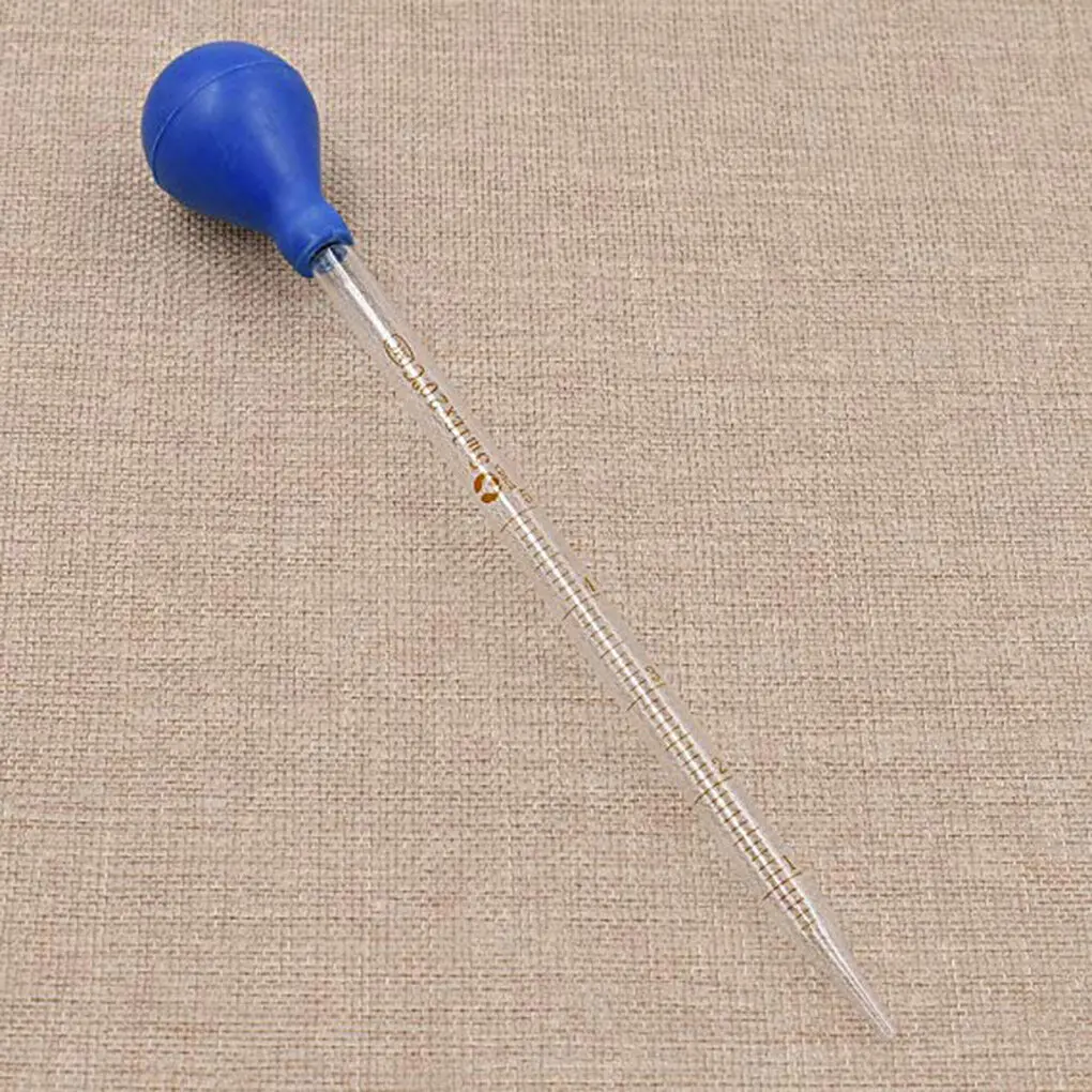 5ml Glass Scale Line Dropper Pipette Lab Dropper Dropping Pipet Blue Rubber Head Pipettors