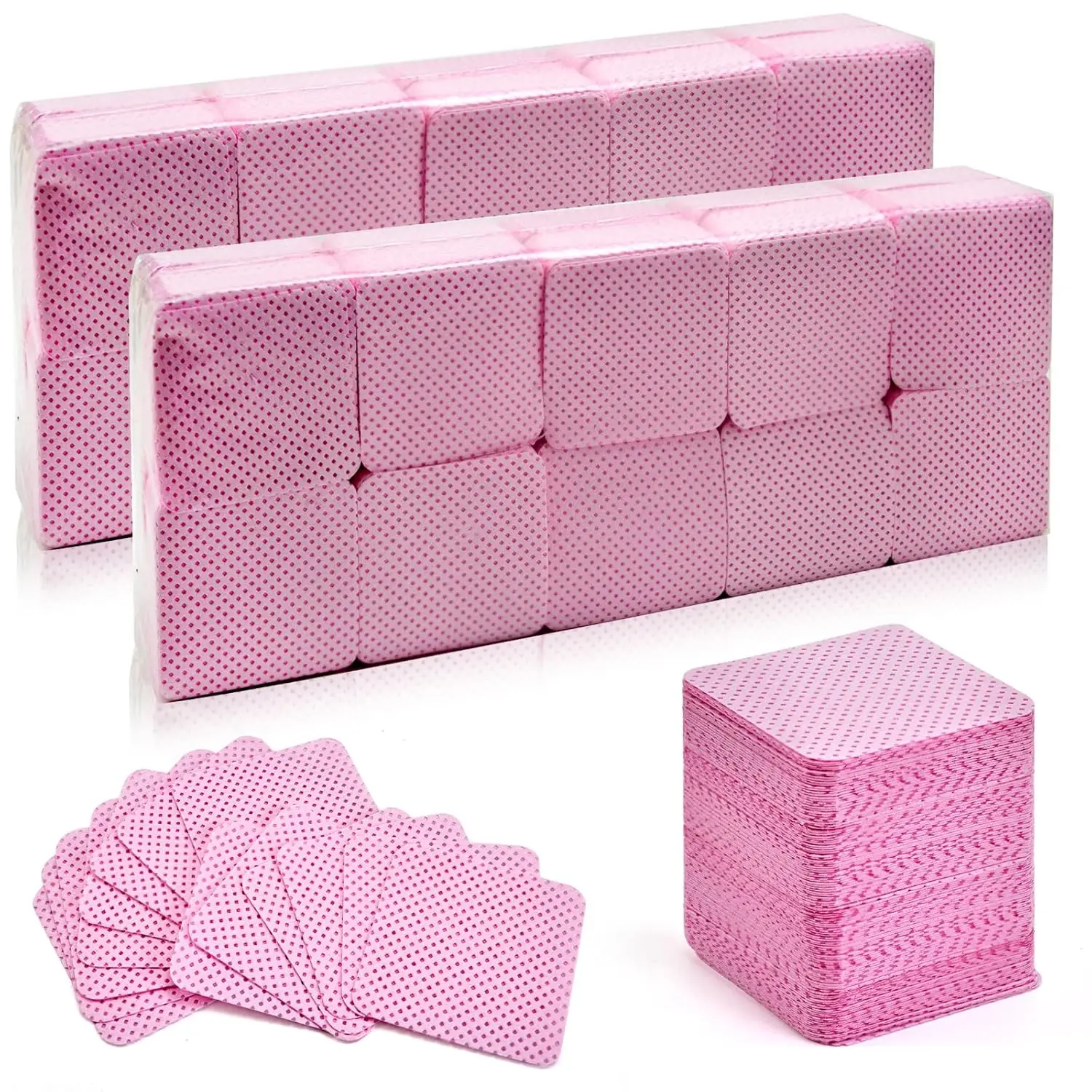 

Pink Lint-Free Nail Wipes, 2000 PCS Super Absorbent for Polish Removal and Lash Extensions