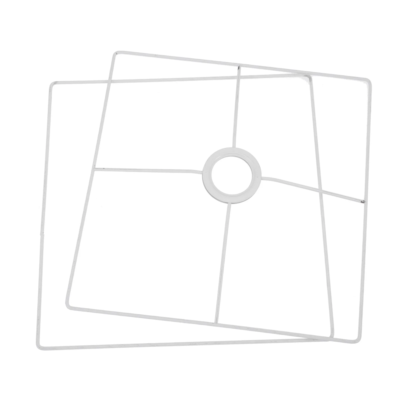 مربع عاكس الضوء الإطار 30 سنتيمتر سلك الحديد غطاء المصباح ل E27 المقبس الثريا Diy بها بنفسك الإضاءة استبدال حلقة حامل #2