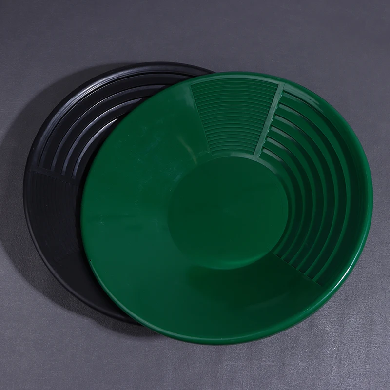 1pc Plastic Gold Pan With Riffle Design Ergonomic Gold Panning Tool Mining Metal Detect Outdoor Camp Wash Gold Panning Equipment