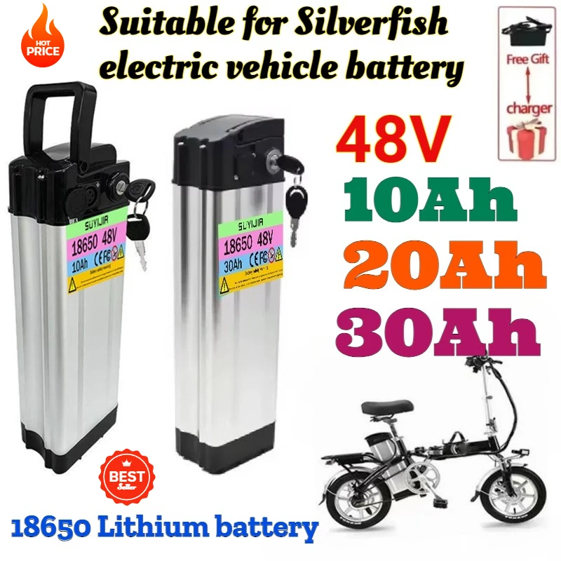 

Air Fast Transportation48V18650 High-capacity Lithium Battery 20ah30ah Battery Pack Is Suitable for Silver Fish 250-3000W Motors