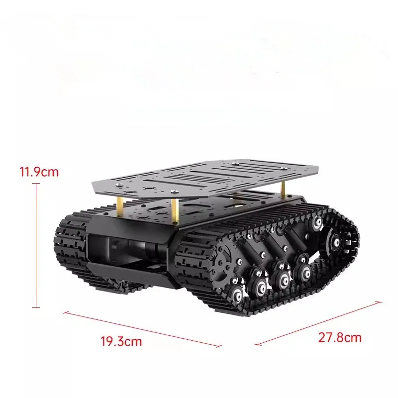 10KG Load Strong Shock Absorption Tank Chassis with Motor Suspension All Metal Tank Robot Kit Coding Motor Intelligent Robot Car