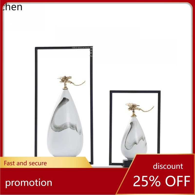 

CZ Iron Art Living Room Tea Room Ceramic Ornaments Sales Office Hotel Study Furniture Lobby Villa Soft Decorations