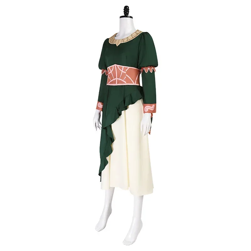 

a7d@Hera Cosplay Movie Season 2 Costume Wig Hera Blackish Green Princess Dress Middle Ages Clothing Halloween Party Disguisea7d@