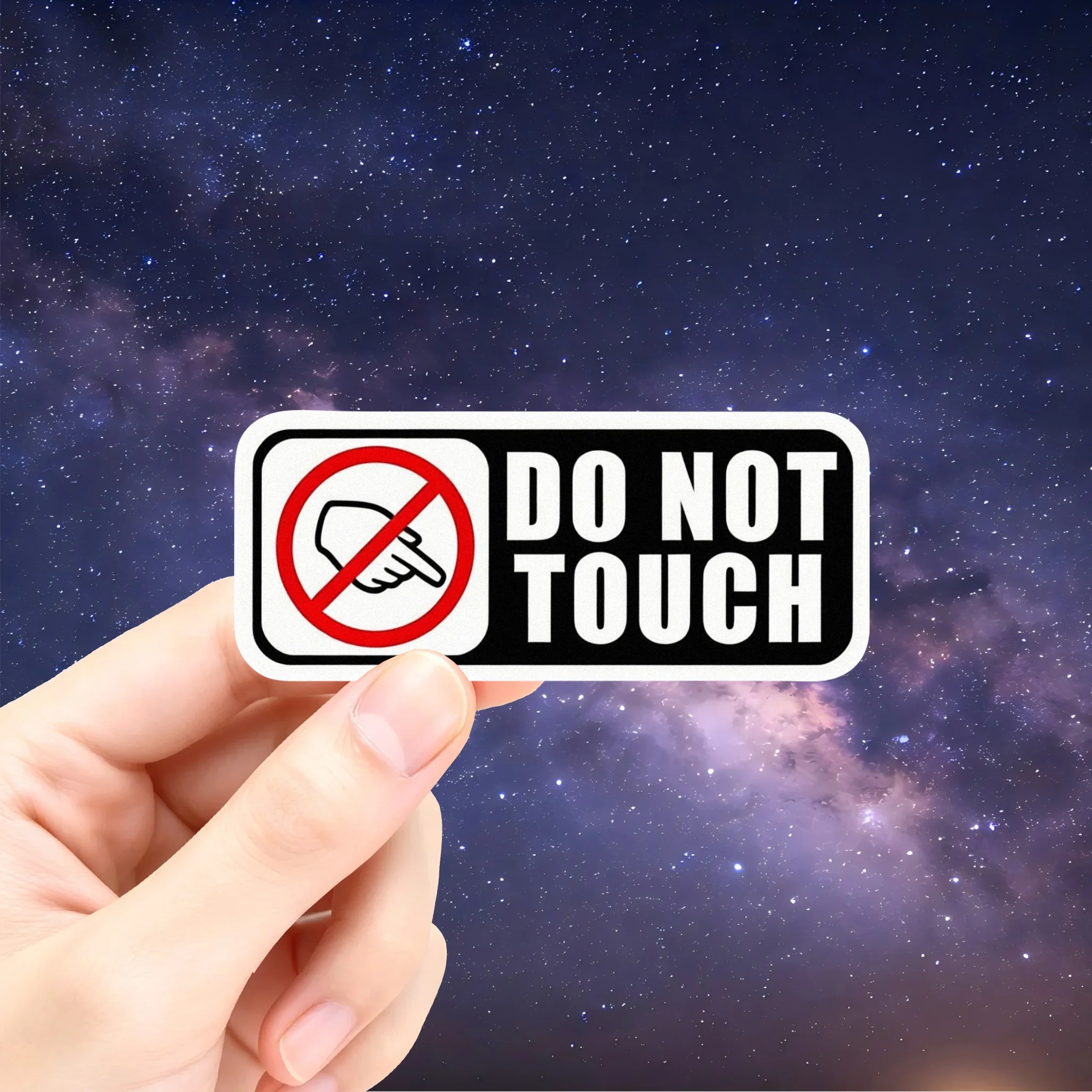 Funny Do Not Touch Warning Vinyl Sticker Waterproof Decal for Car Water Bottle Laptop Motorcycle Truck Auto Decor Style