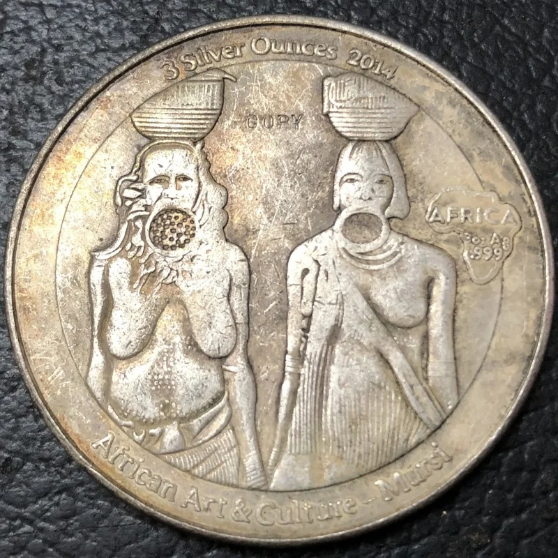 2000-FRANCS-CFA-REPUBLIQUE-DU-CONGO Silver Copy Coin