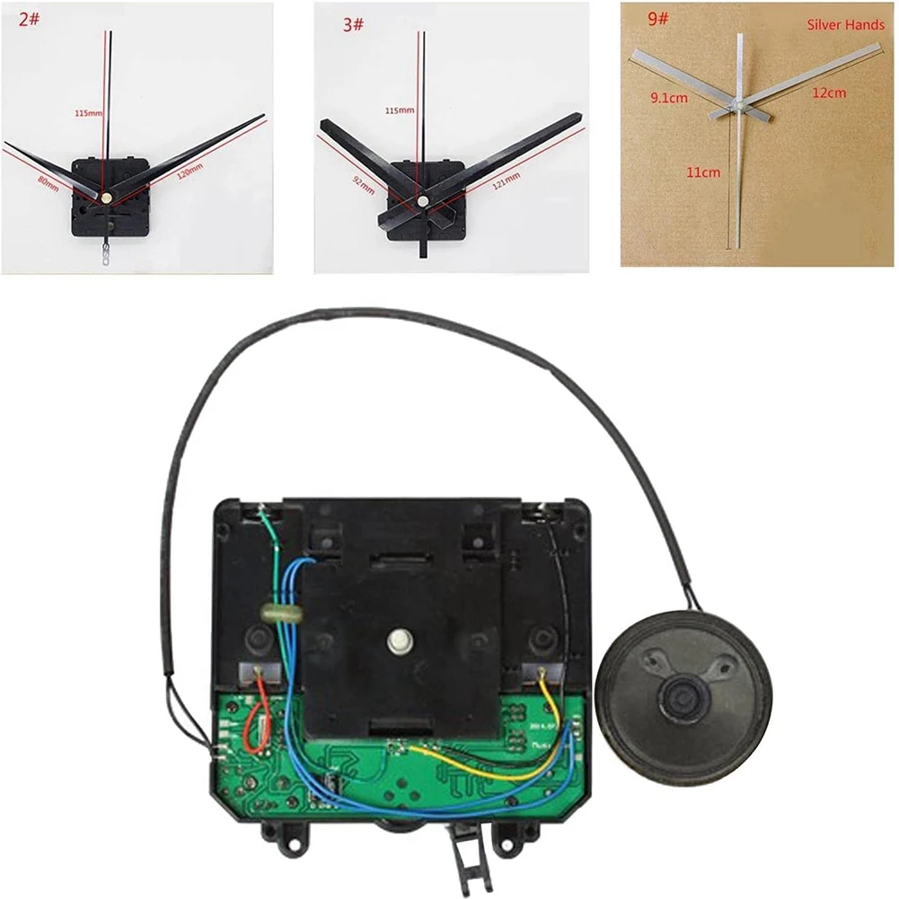Pendulum Clock Movement Music Box Silent Sweep Quartz Mechanism Wall Clock Replacement Part