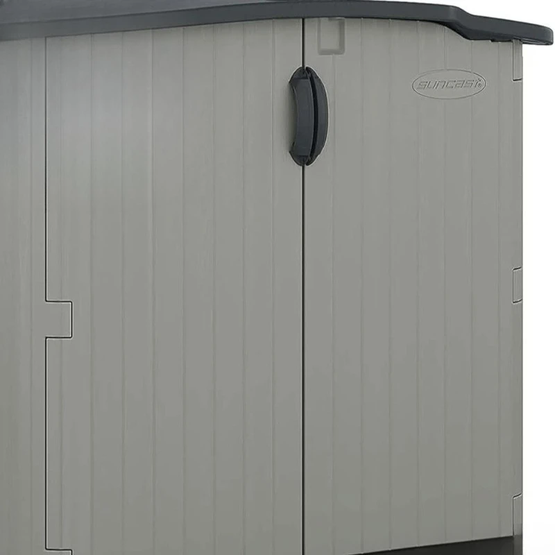

Horizontal Outdoor Storage Shed with Pad-Lockable Sliding Lid and Doors, All-Weather Shed 57.5" W x 79.75" D x