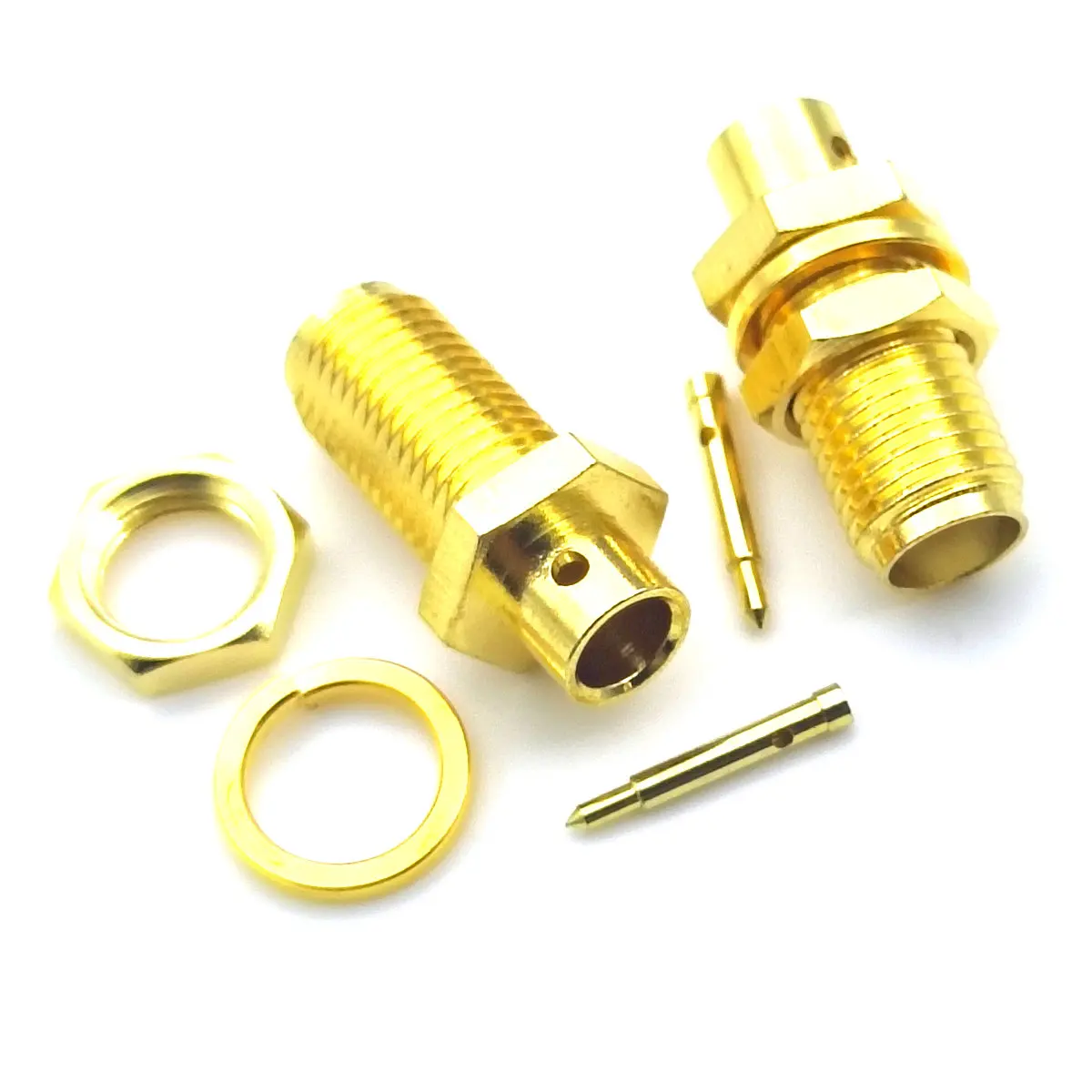 RP SMA Female Crimp Connector for semi-rigid RG402 0.141