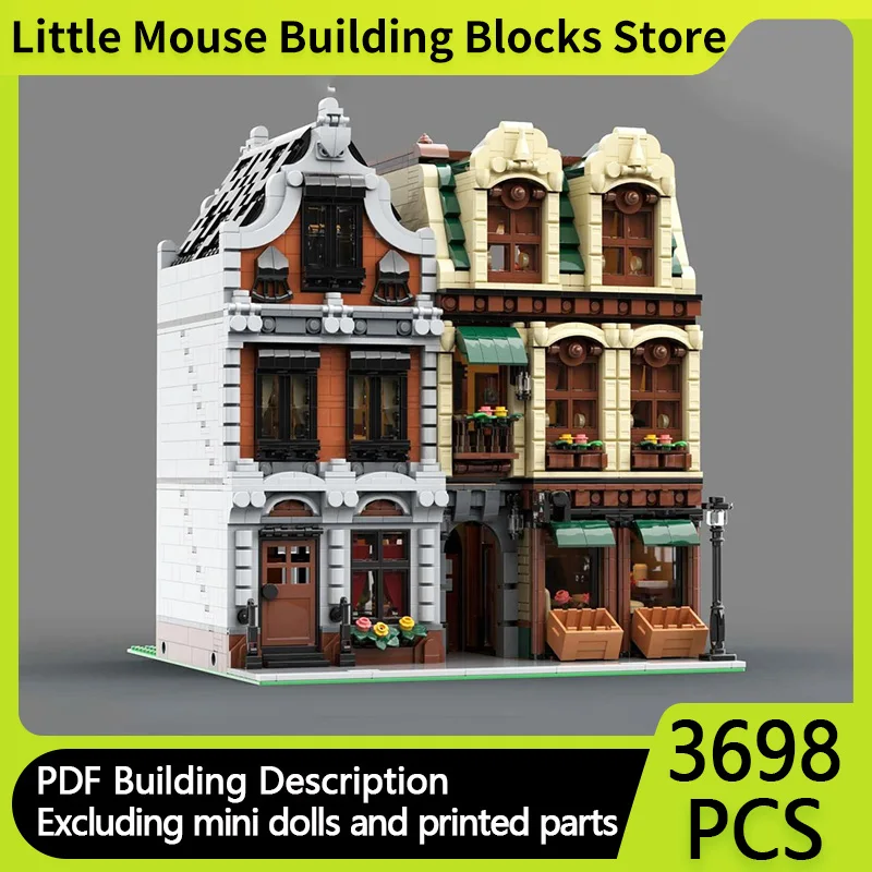 

Модель City Street View MOC Building Bricks DownTown Apparments Модульные технологии Подарки Праздник Сборка Детские игрушки Костюм
