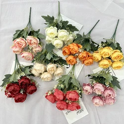 1PC Artificial Peonies Faux Flowers Wedding For Home Wedding Holding Flowers Garden Decorations Artificial Flowers
