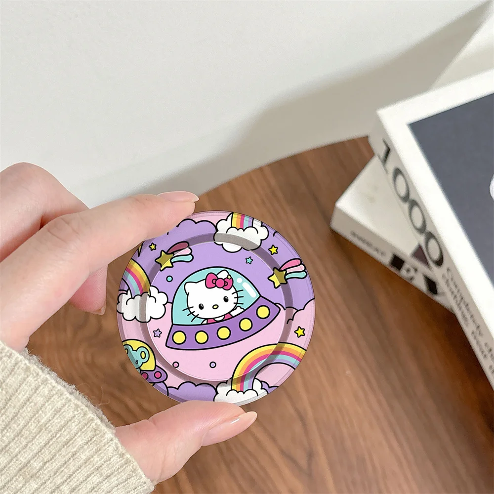 

Cute Rainbow Flying Ball Cute HelloKitty Pattern Magnetic Stretch Phone Stand MagSafe Portable Magnetic Stand Birthday Gift