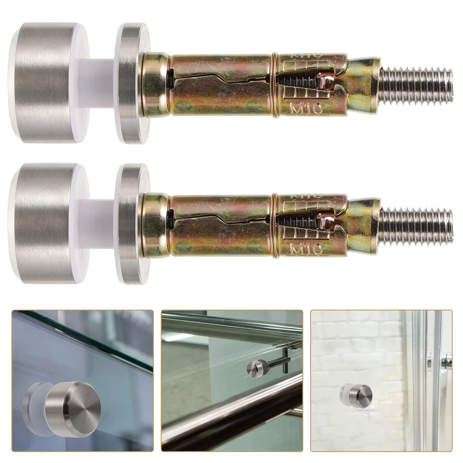 2 قطعة مشبك زجاجي متين درابزين مسامير المواجهة سهلة التركيب لشرفات الدرج دعم آمن زجاج المشبك درابزين قوس