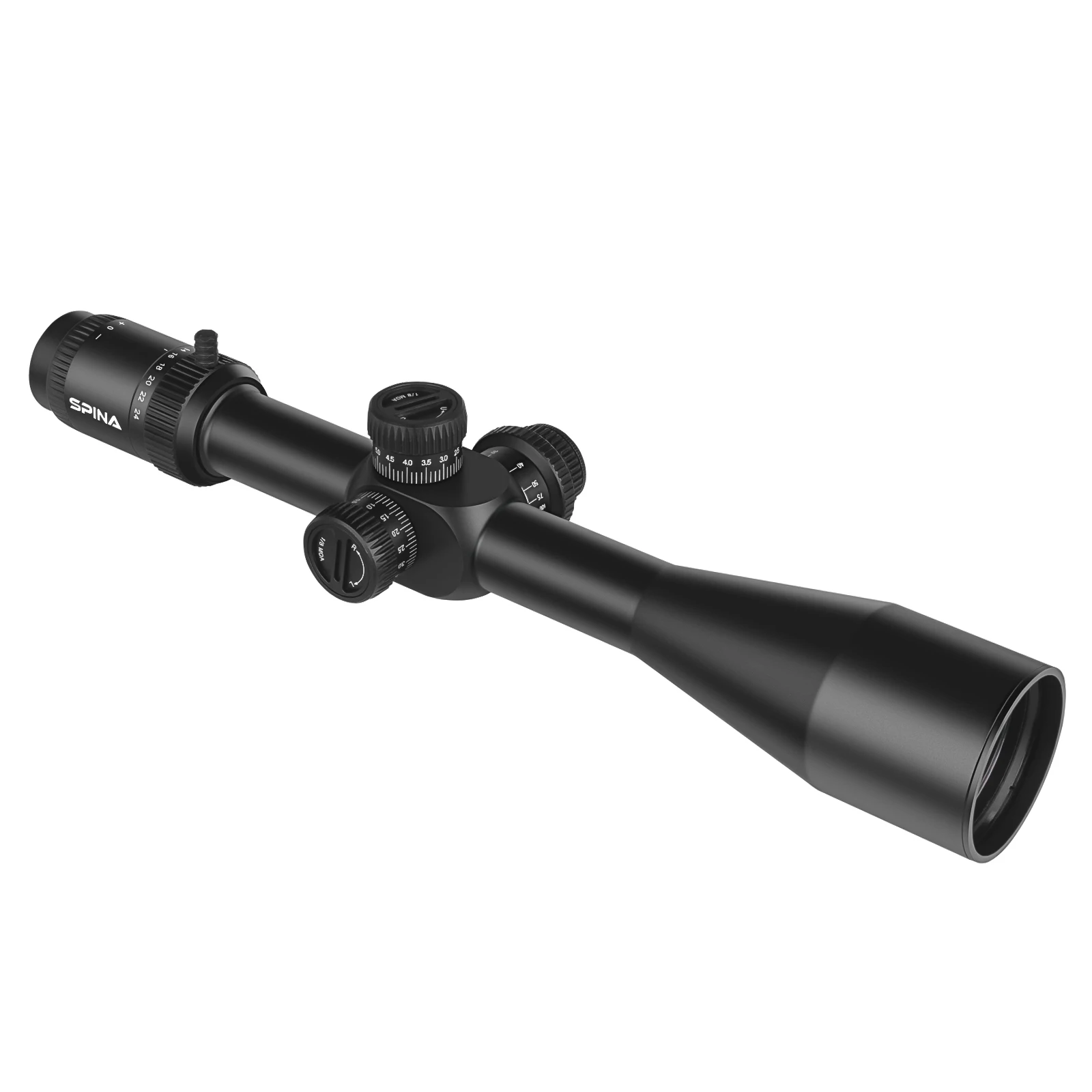 Imagem -03 - Spina Óptica-caça Riflescope hd 624x50 Ffp Ponto Médio Retículo de Vidro Gravado Moa Min Foco 10yds Carbina Pcp Ar.308.556.223