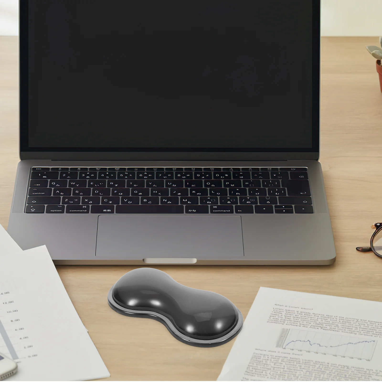 

Черный нескользящий силиконовый коврик для мыши на запястье, эргономичный гелевый коврик для офисного стола, компьютерного игрового ноутбука, коврик для мыши