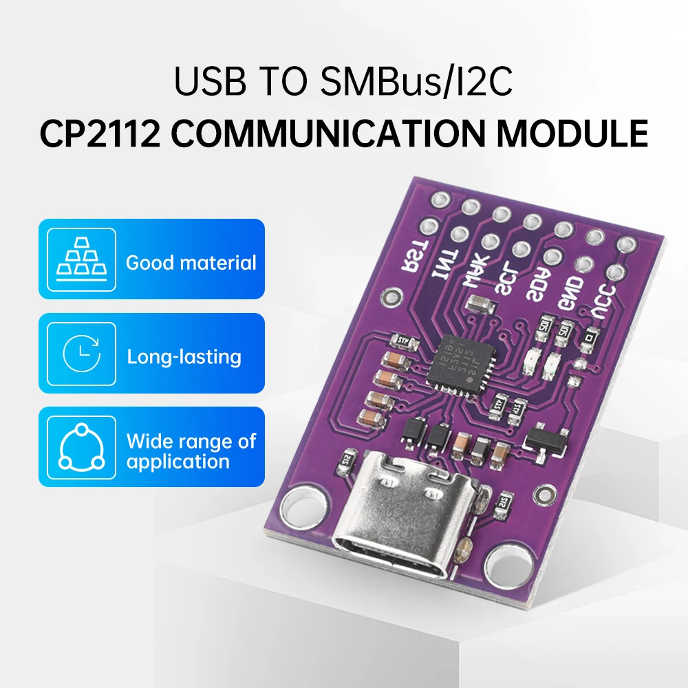 CP2112 Debugging Board USB zu SMBus I2C Kommunikationsmodul 2.0 MicroUSB CCS811 Sensormodul Evaluierungskit