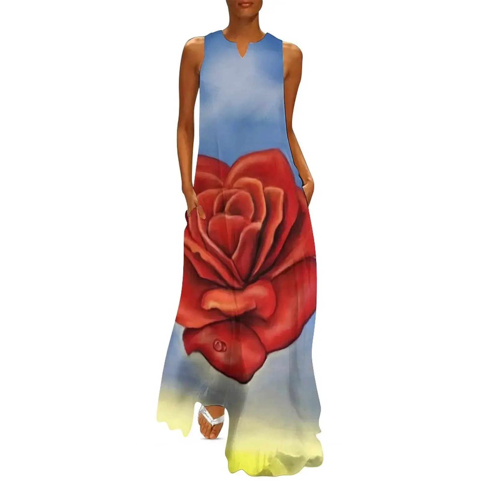 

Meditative Rose Long Dress prom clothes Long veiled dresses women's evening dresses Dress
