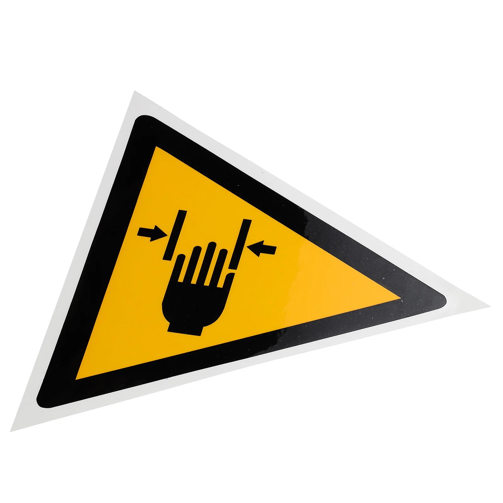 1Pcs Caution Hand Crushing Sticker Heavy Duty Safety Warning Decal for Industrial Equipment Pinch Risk Protection Label