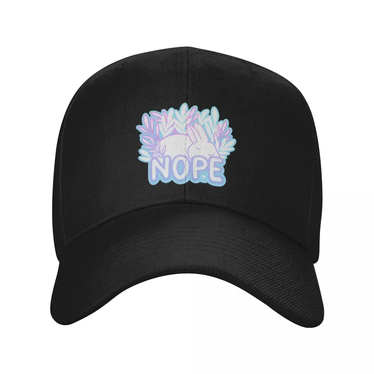 Nope // Tired Bunny Nikury Baseball Cap Rave designer cap sun caps Women's Hats Men's
