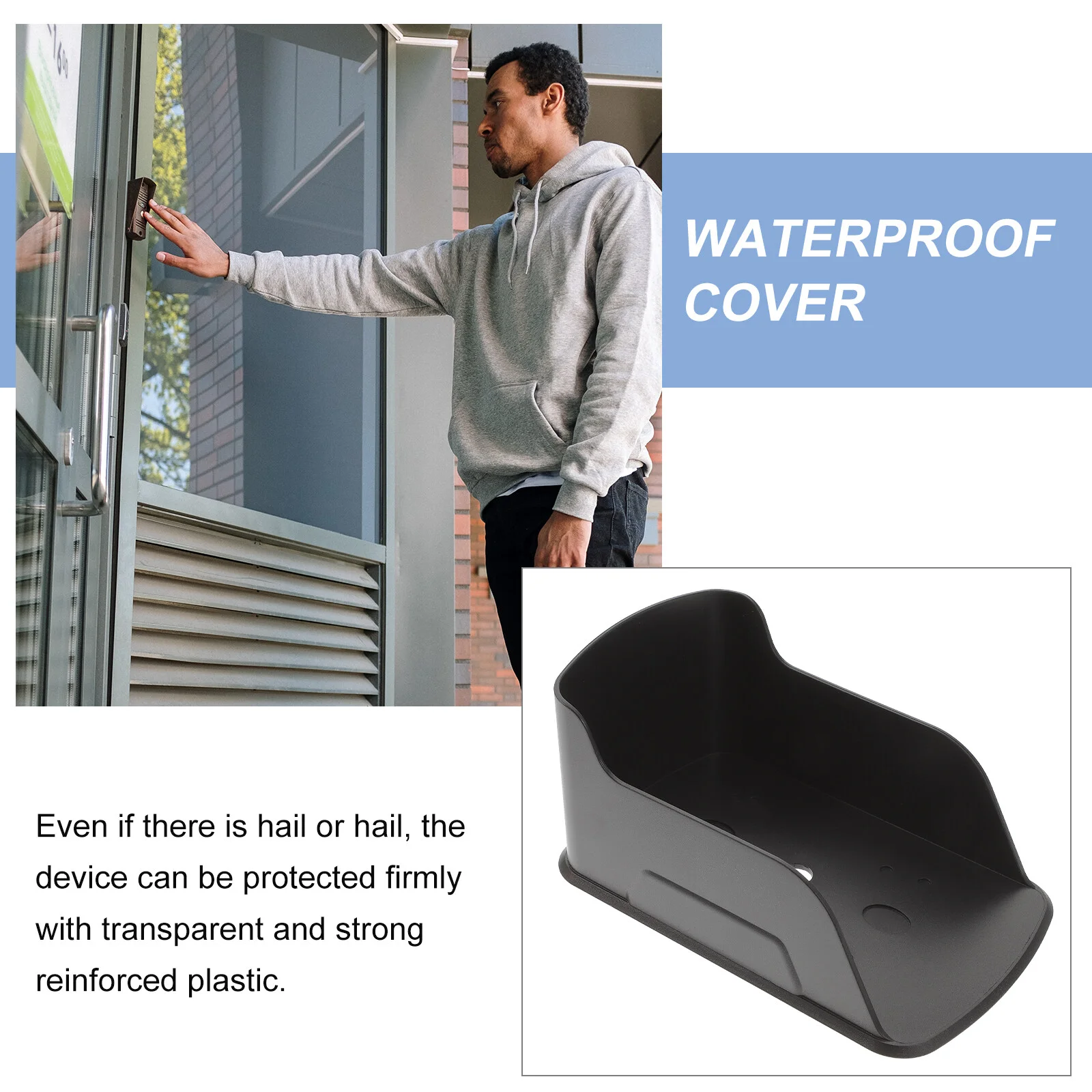 Cubierta impermeable para timbre de puerta, Protector para exteriores, caja protectora inalámbrica a prueba de salpicaduras