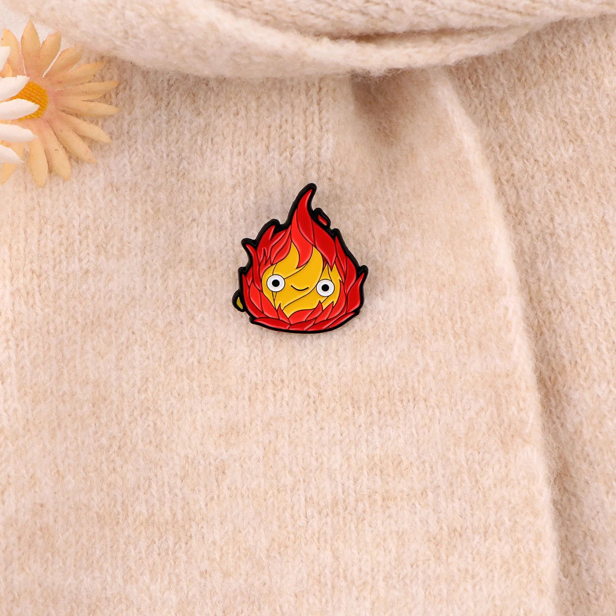 3pcs Anime Movie Enamel Pin Set Cartoon Fire Brooch For Coat Women's Brooches Fashion Lapel Badges Jewelry Gift for Friends