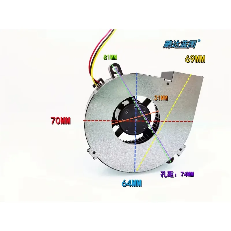 

pa New Toshiba SF7020H12-24E projector turbine blower 7020 alarm 12V silent cooling fan