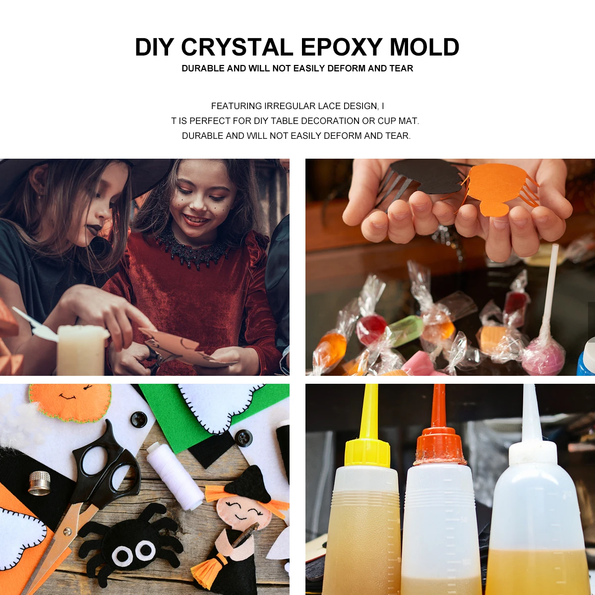 

Creative Halloween Coffin Shape Mold White Silicone DIY Storage Case Smooth Round Easy to Demould Not Sticky Silicone Mold