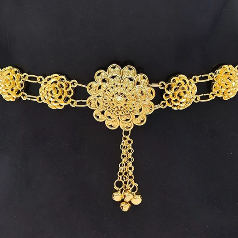 Винтажный ювелирный ремень с пряжкой из золота для традиционного платья саронг