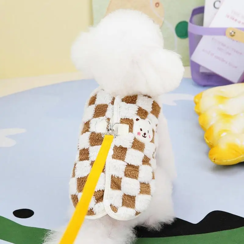 Cute Fleece Pet Dog Clothes Winter Warm Bear Dog Coats For Puppy Small Medium Dogs Sweatshirt Jacket