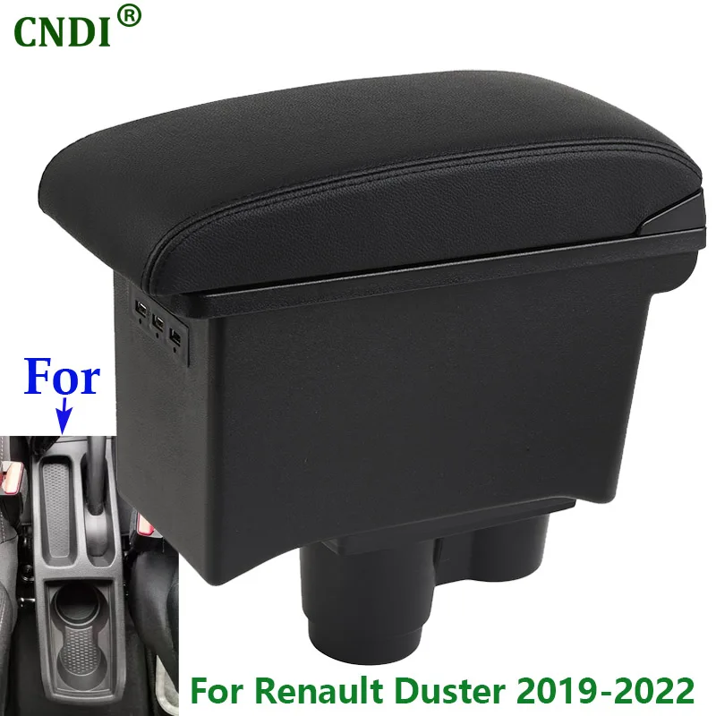 Reposabrazos para Renault Duster, reposabrazos para coche Dacia Duster 2019-2024, piezas de reacondicionamiento, caja de almacenamiento, accesorios para coche con soporte elevador