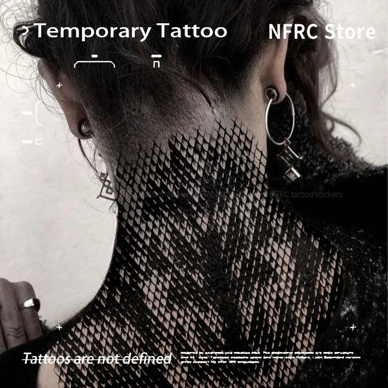 Temporary Tattoos Dark Black Snake Skin Scale Herbal Juice Tattoo Sticker Fake Fancy Toys for the Best Adolescents Tatoo Tatuaje