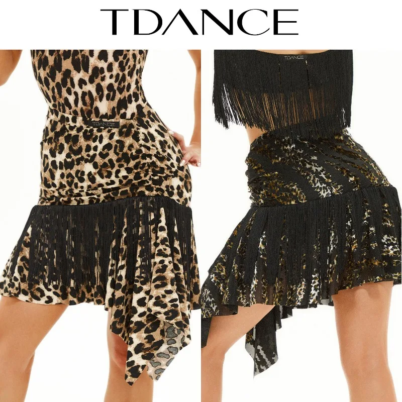 

Женское платье для латинских танцев по индивидуальному заказу, полуюбка с косой талией и кисточками, короткое платье для динамического класса GL-87