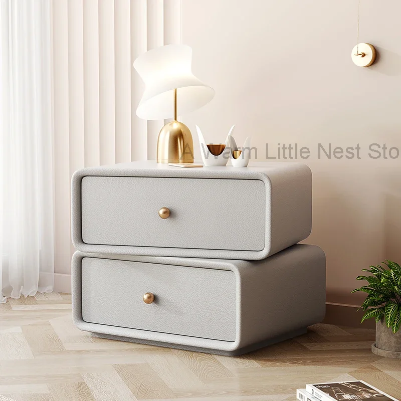 Luxury Italian Nightstands Modern Drawers Makeup Simple Bedside Table Kawaii Design Organizers Table De Chevet Bedroom Furniture