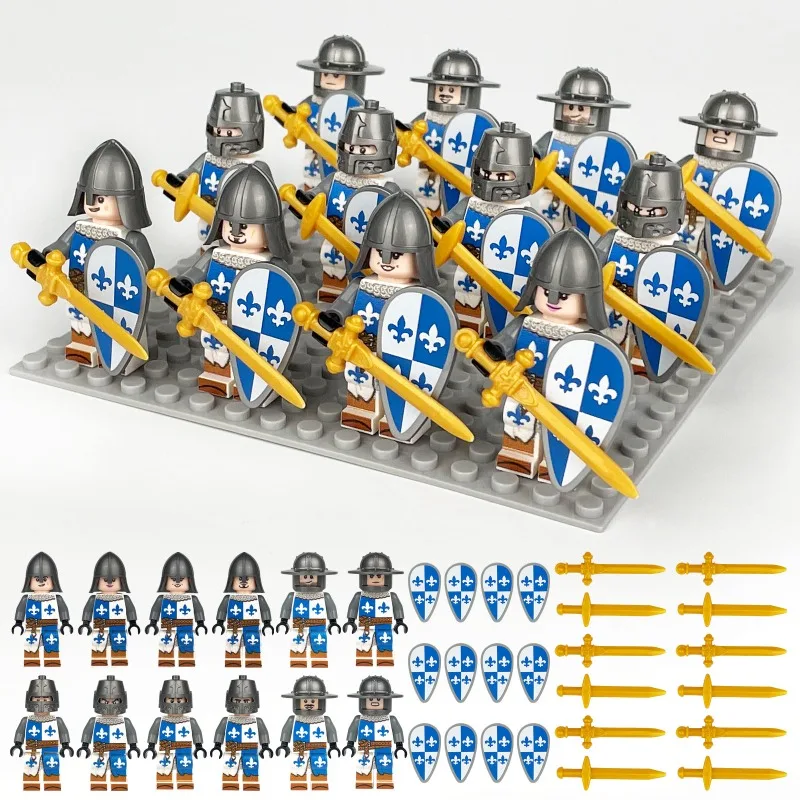 Mittelalterliche Puppen, Bausteine, Figuren, Puppen, Spielzeug, Minifiguren, Geburtstagsgeschenke, Cartoon-Figuren, Ornamente. – Detail 6
