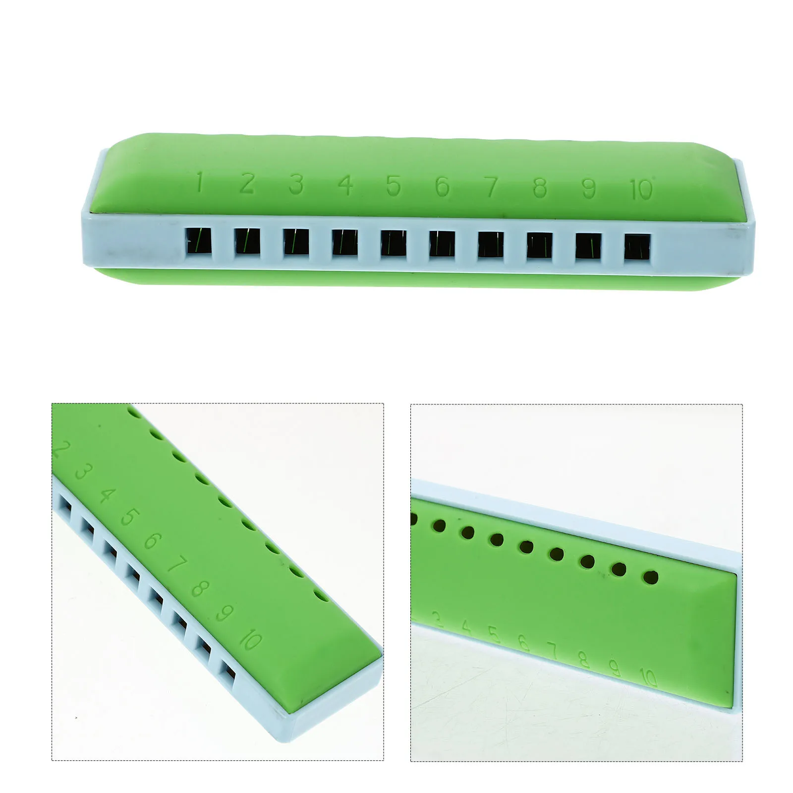 

1Set 10 Hole 20 Tone Harmonica Key of C ABS Resin Build Premium Sound Quality Effortless Playing Suitable for Guitar Combo