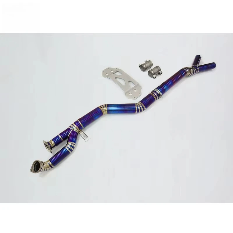 FOR BMW M3/M4 G80 G82 2021 + 3.0T S58 V6 Single Pipe Exhaust System Auto Parts OUCHI Titanium Exhaust Central Pipe
