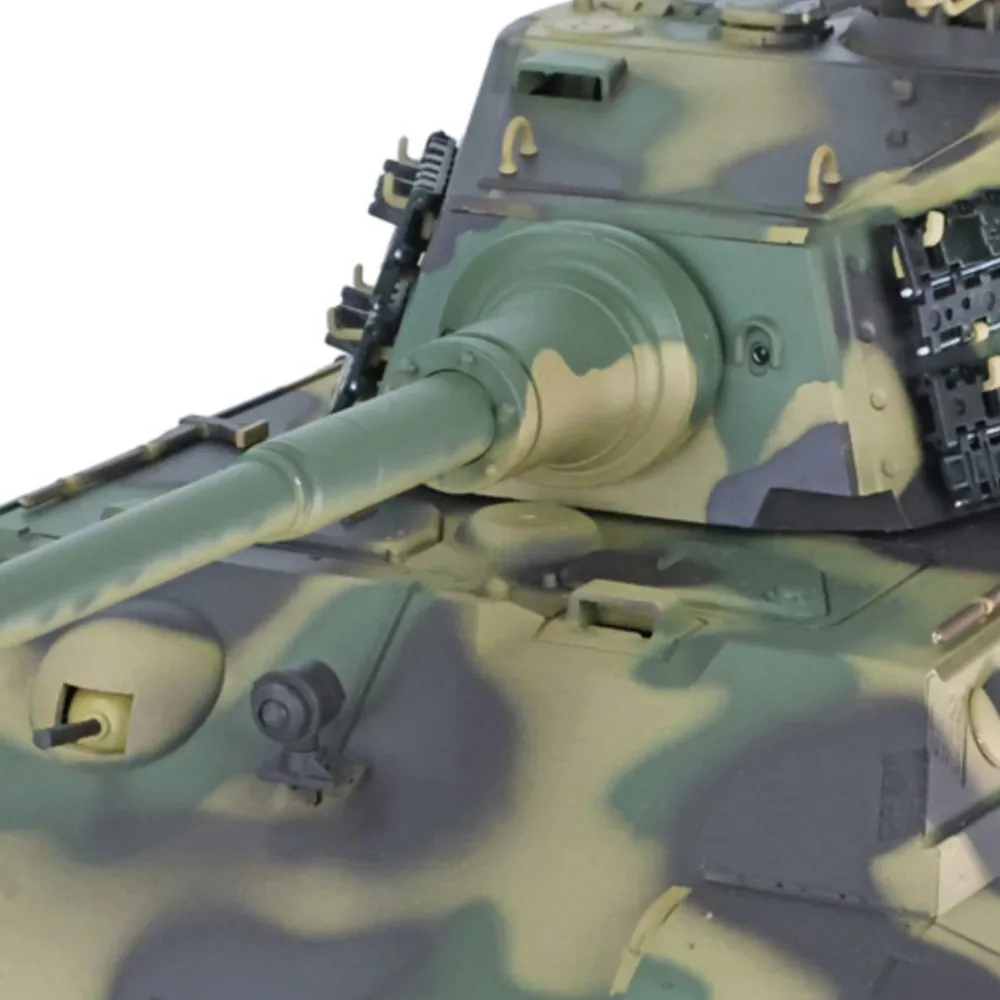 

US Sale 2.4G Henglong 1/16 Scale 7.0 Plastic German King Tiger RTR RC Tank Model 3888A