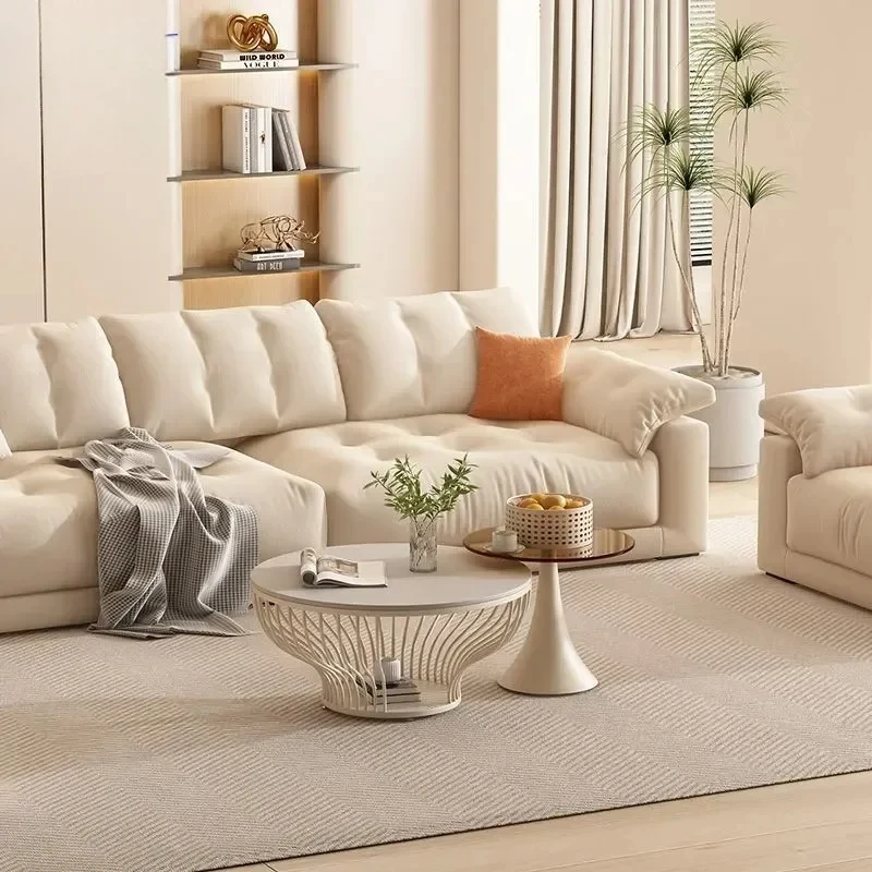 

Round Designer Coffee Table Decoration Unique Space Saving White Coffee Table Living Room Center Mesa De Centro Sala Furniture