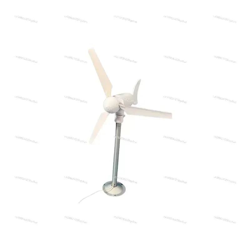 Miniature horizontal trefoil wind turbine model, breeze start, automatic steering, permanent magnet, DC output