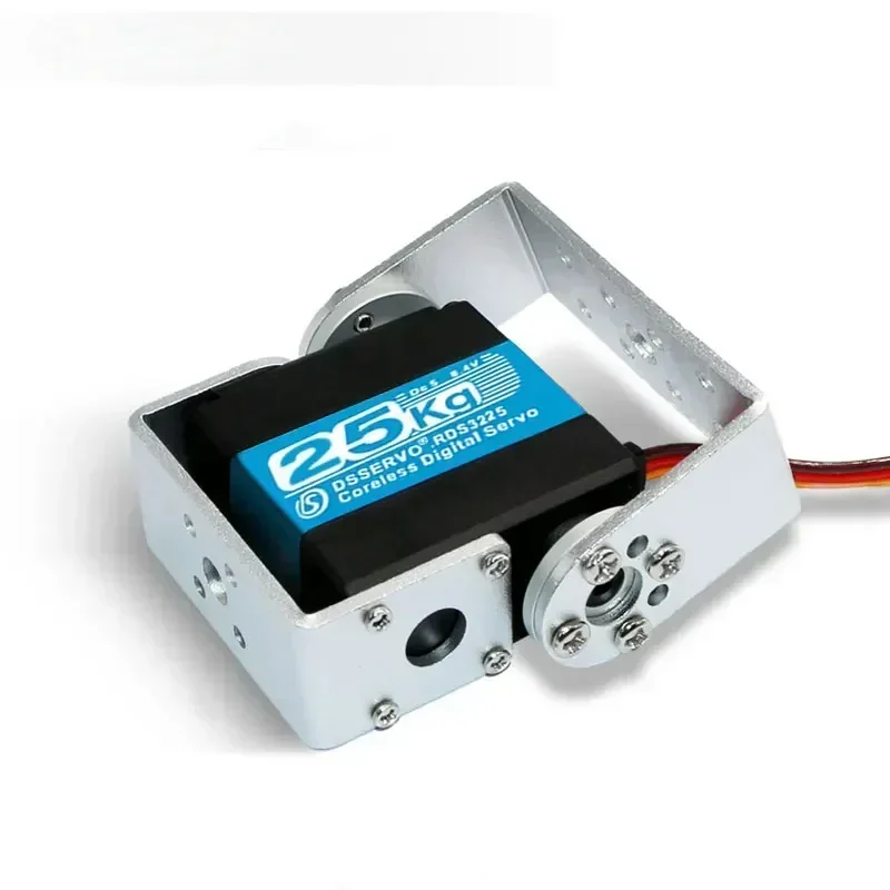 2 pz RDS3225 25KG Coreless Servo Daul Albero RC Digtal Servo Full Metal Gear Braccio robotico impermeabile con montaggio a U