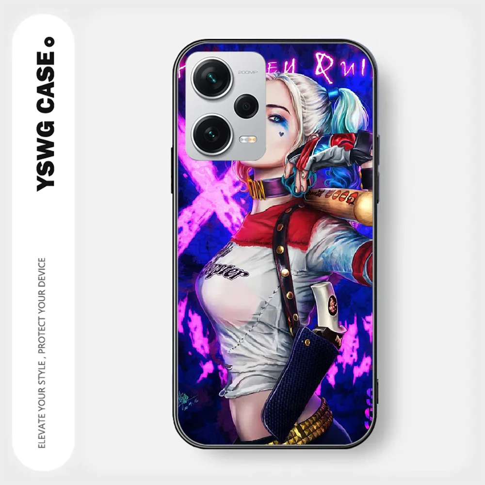 Sexy Harley Girl Quinn For Xiaomi Redmi Note 8 9 10 11 12 13 C Pro Plus K70 Phone Case Cover Black