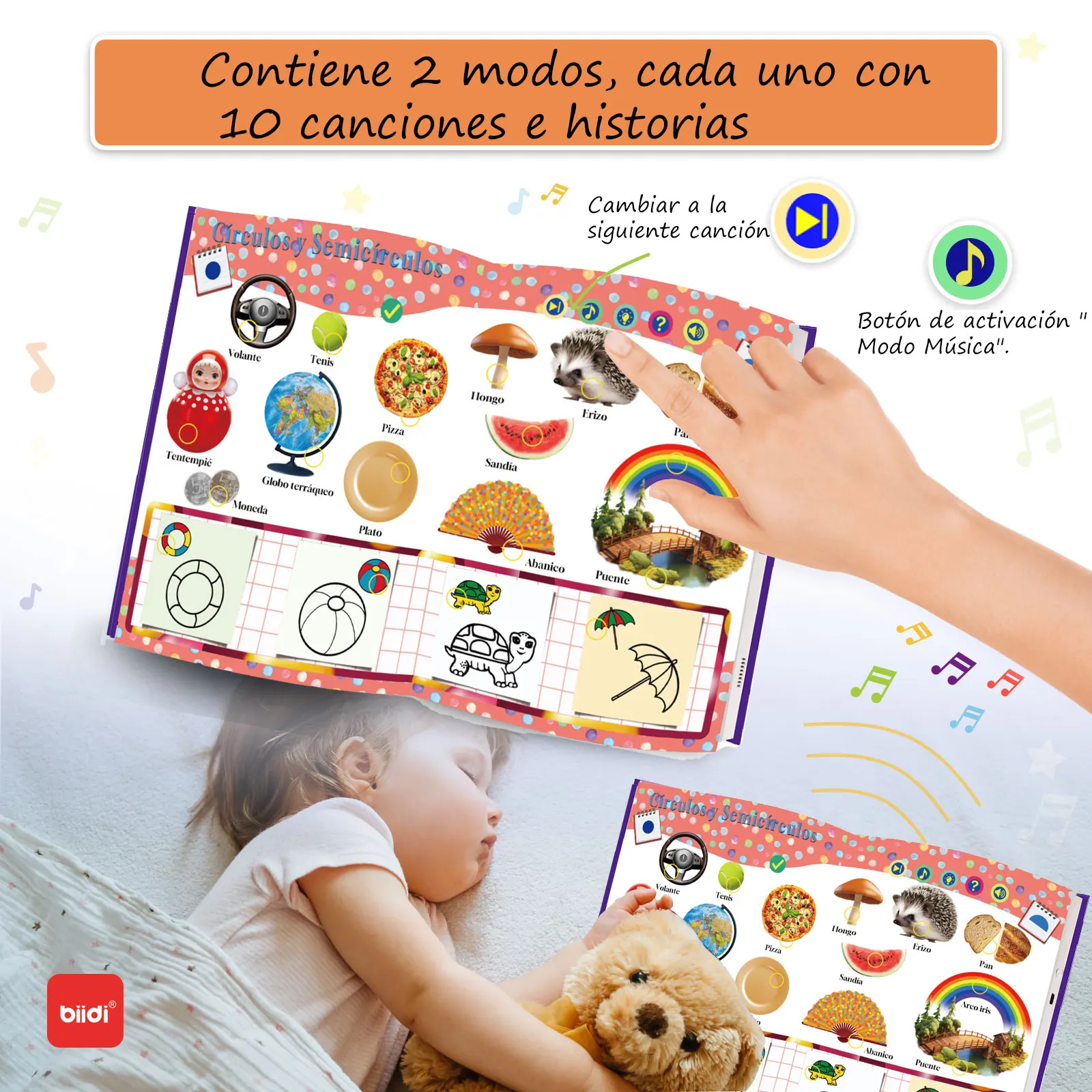 Livre multifonctionnel intelligent Montessori pour tout-petit, apprentissage de l'espagnol, lecture et nettoyage des points, jouets pour enfants précoces