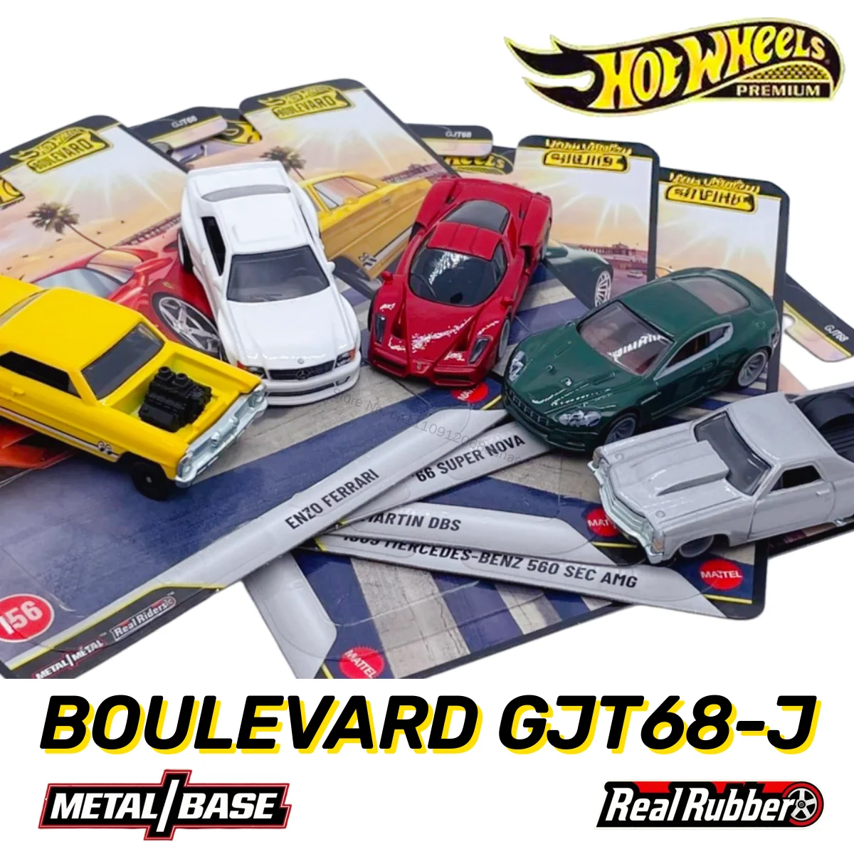 2026 Hot Wheels Boulevard GJT68-J Enzo Ferrari Mercedes 560 AMG Super Nova Aston Martin DBS 1:64 Adult Collector Diecast Gift
