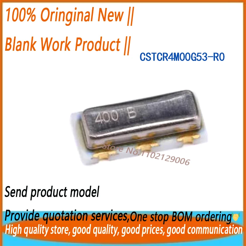 (30-100-200PCS) CSTCR4M00G53-R0 4MHz ±0.5% 15pF CSTCR4M00G53 New original SMD Passive crystal oscillator Electronic
