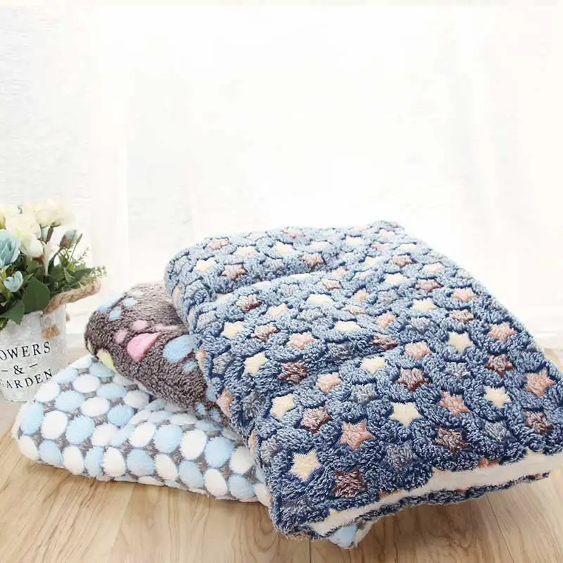 Pet blanket winter thickened soft pet fleece pad cat and dog pad kennel blanket pet bed quilt seat warm sleeping dog bed