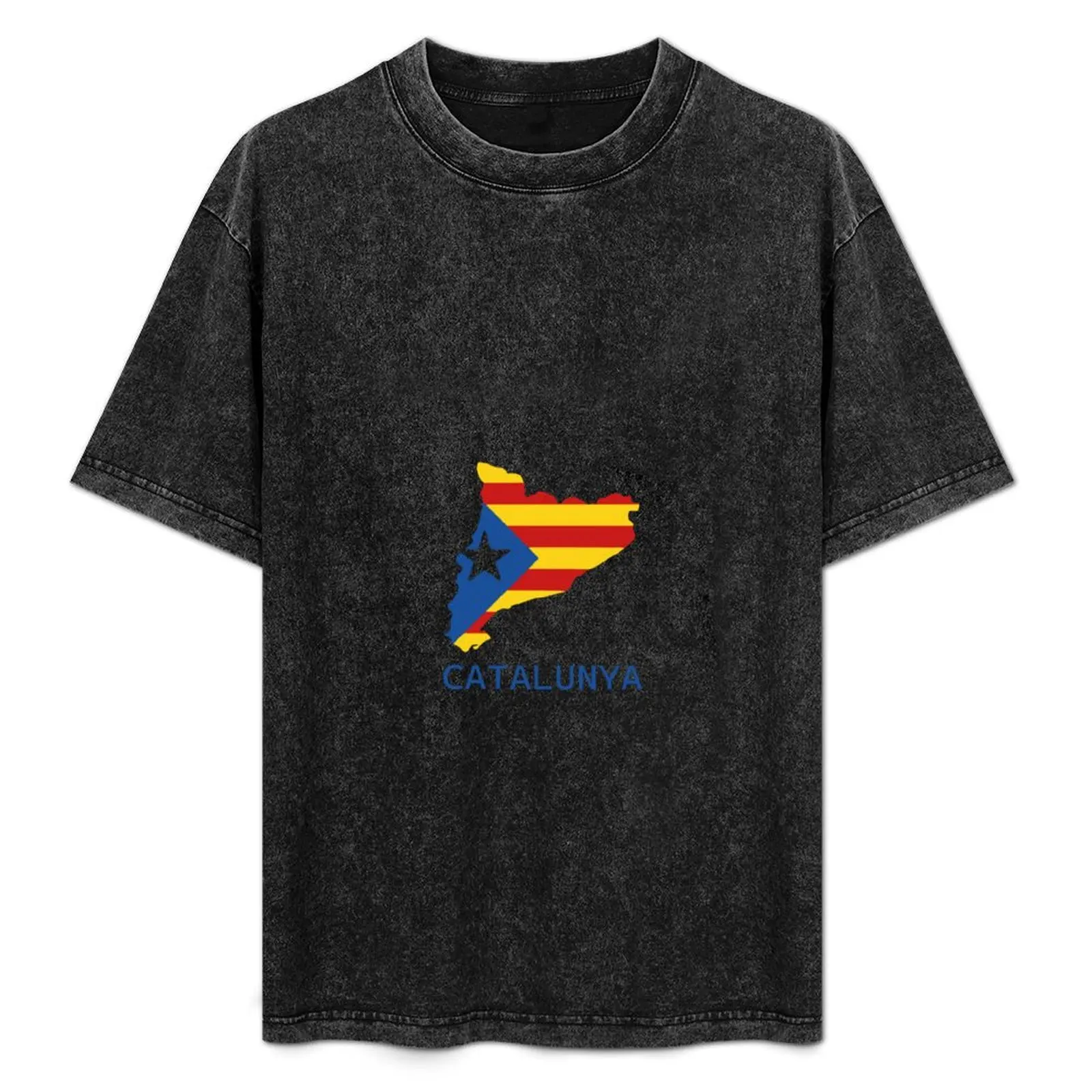 Catalunya T-Shirt for a boy anime Short sleeve tee essential t shirt workout shirts for men